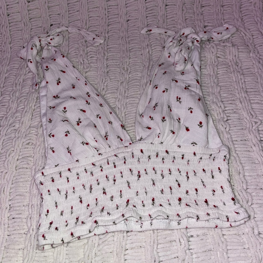 Cherry crop top sleeveless